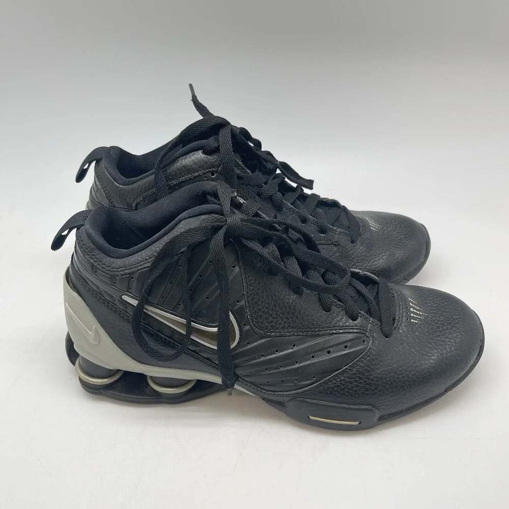 Nike Sneakers Boys 7Y Air Shox 415252-001 Black Basketball Athletic Shoes‎